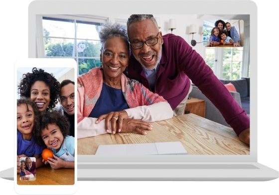 Images of Google Duo being used on several devices