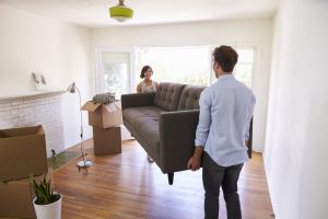 Couple moving couch