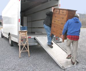 Men loading moving van