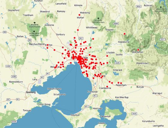 Vodafone 5G coverage in Melbourne 