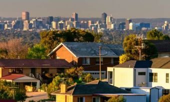 City view of Adelaide with houses