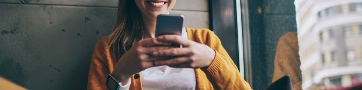 A person holding a phone