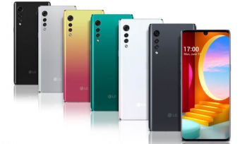 LG Velvet 5G phones in various colours