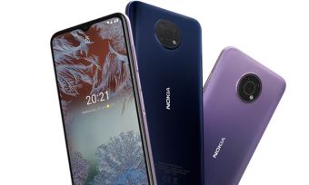 Nokia G10 phones in dusk and night colours