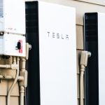 Tesla Powerwall solar battery on house