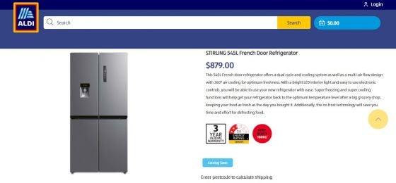 Aldi fridge on sale online