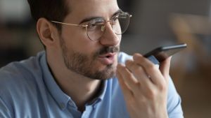 Man talking into phone