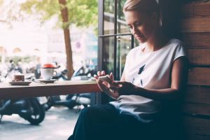 Woman using phone