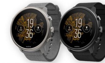 Suunto 7 Titanium watches in black and grey against white background