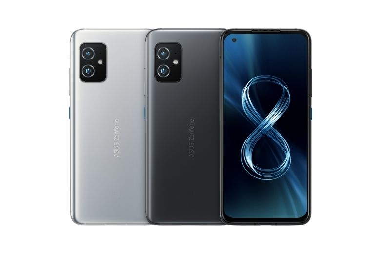 The ASUS Zenfone 8 in Silver and Black