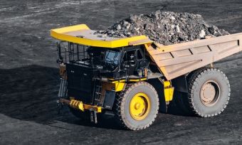 Coal truck in mining area