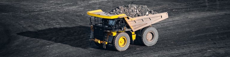Coal truck in mining area