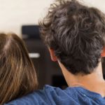 Couple watching TV