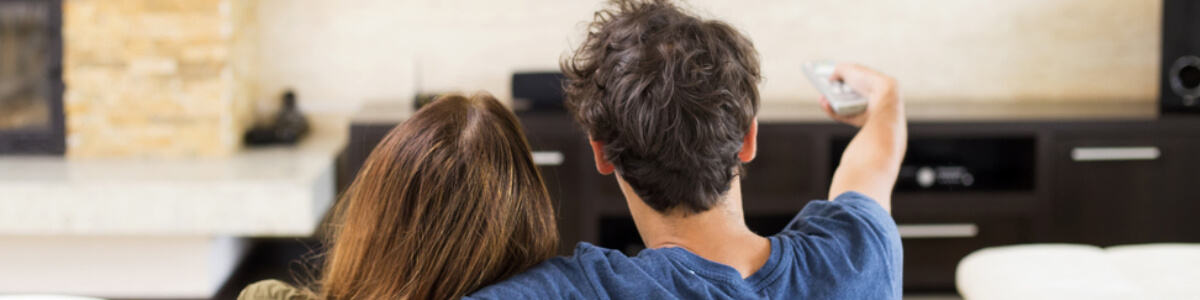 Couple watching TV