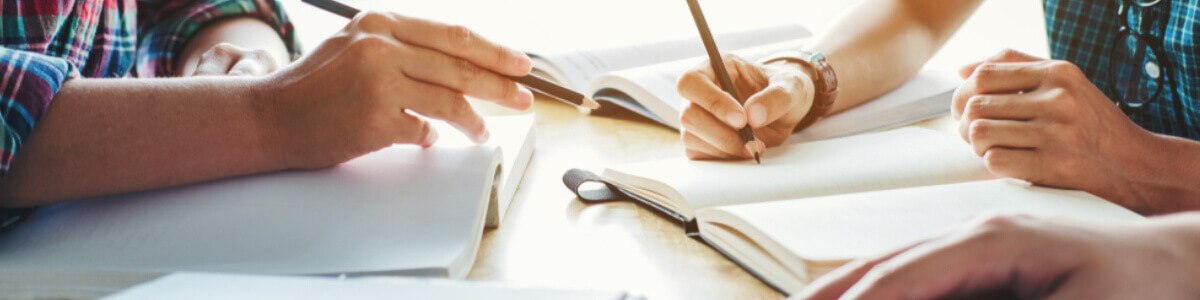 Students studying books