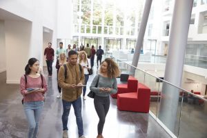 Group of students walking