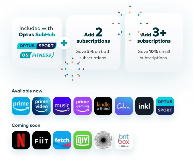 Screenshot of SubHub offers