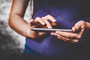 Woman using phone