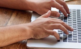 Man using laptop