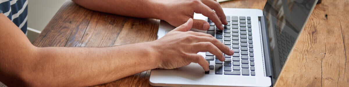 Man using laptop