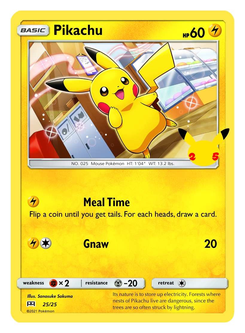 Pokemon Pikachu trading card
