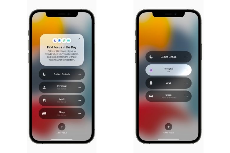 iPhones in Focus Mode iOS 15 update