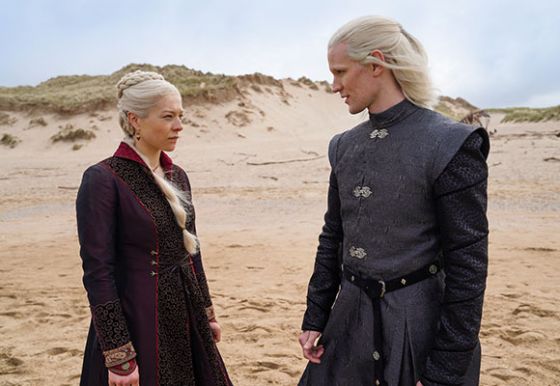 Still of two Targaryen characters from Game of Thrones prequel show House of the Dragon