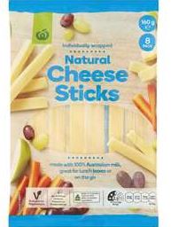 Woolworths Natural Cheese Sticks