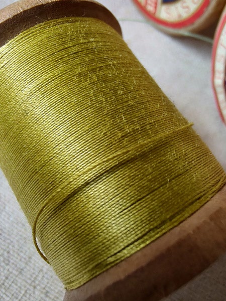 Macro photo of spool of thread