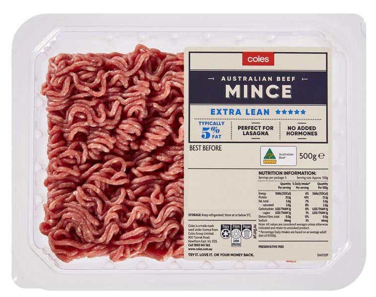 Coles beef mince review