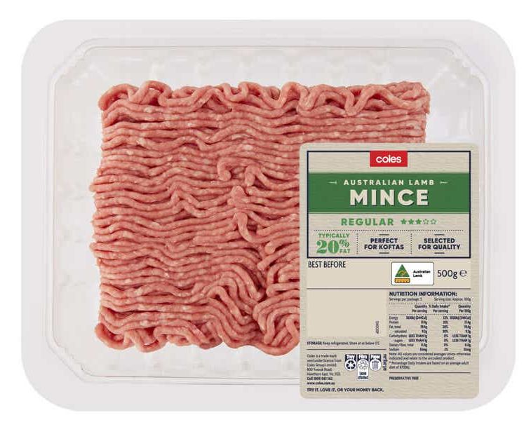 Coles lamb mince compared