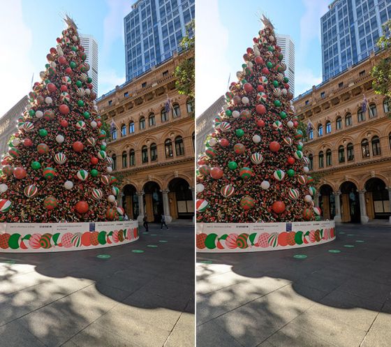 Image of outdoor Christmas tree in city