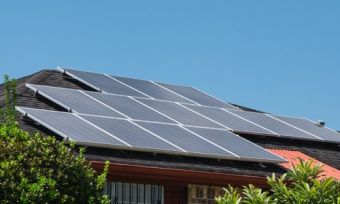 Solar panels on a roof