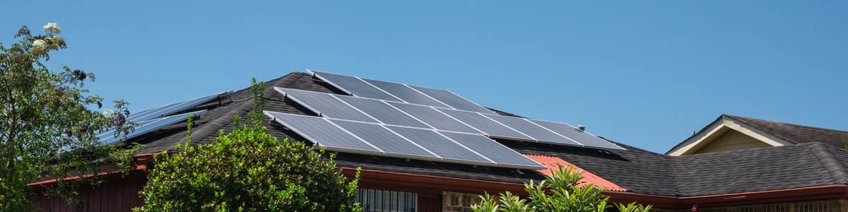 Solar panels on a roof