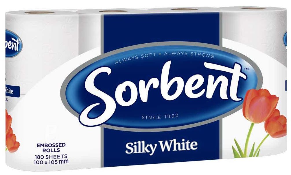 Sorbent toilet paper compared