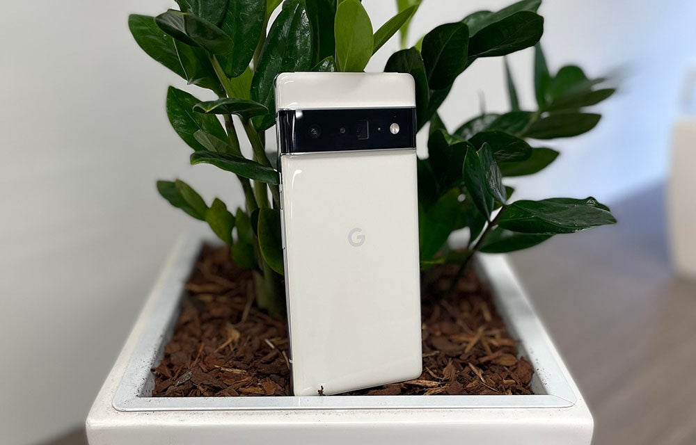 White Google Pixel 6 Pro phone