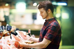 Man buys meat