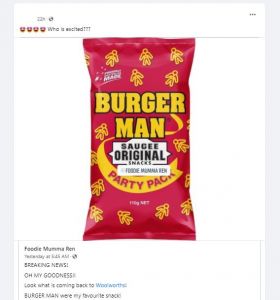 Burger Man Saucee chips social