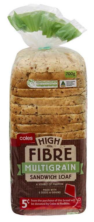 Coles multigrain bread compared