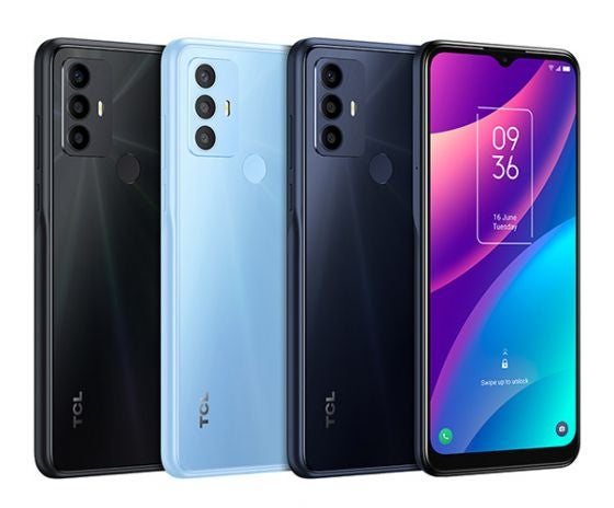 Front and backs of TCL 30 SE phones