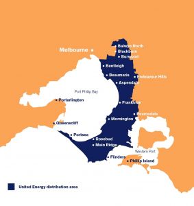 United Energy electricity distribution zone in Victoria 