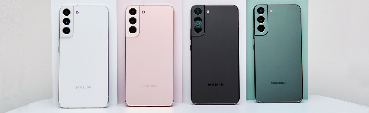 Samsung Galaxy S22 in multiple colours