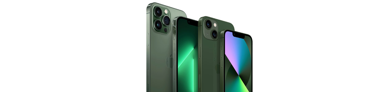 Apple iPhone 13 series in green