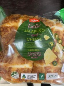 Coles jalapeño-flavoured hot cross buns