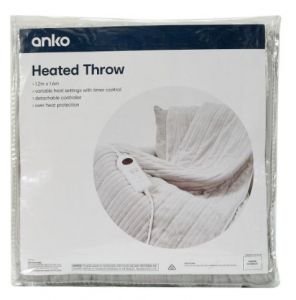 Kmart Heated Throw - Grey