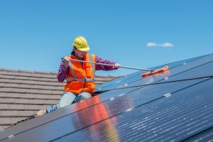 Professional cleaning solar panels