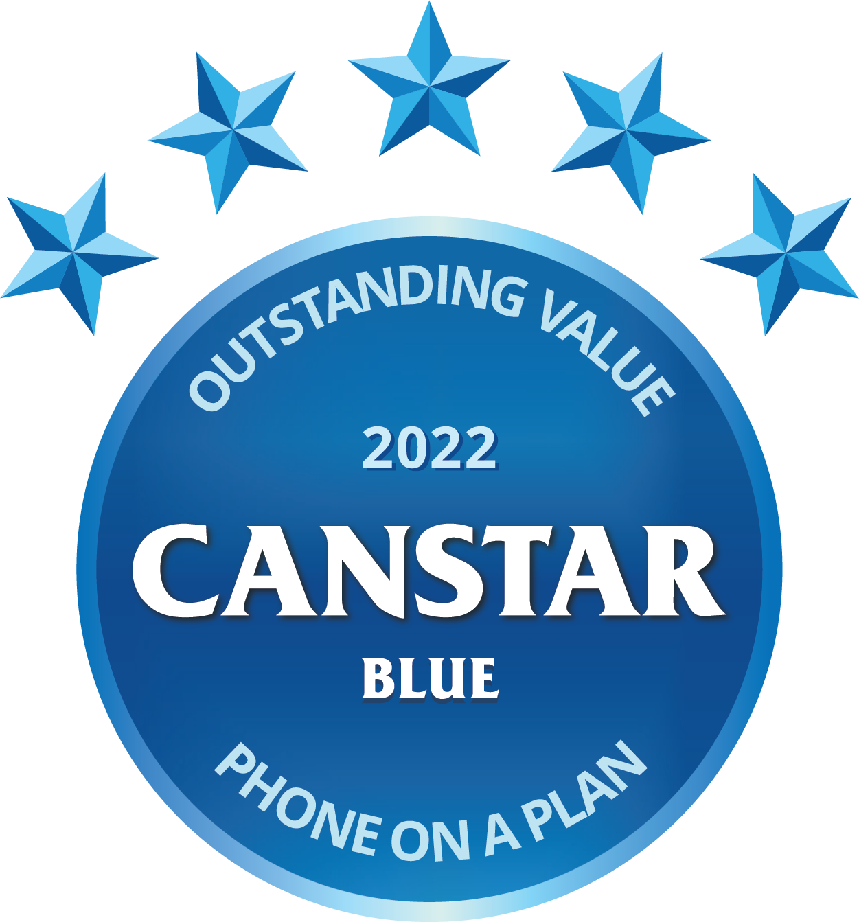Outstanding Value Award Phone on a plan logo