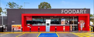Ampol Foodary with new AmpCharge EV charger out the front