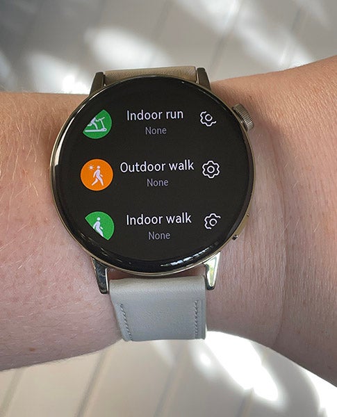 Huawei GT 3 watch workout modes on watch