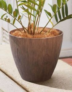 timber-look planter